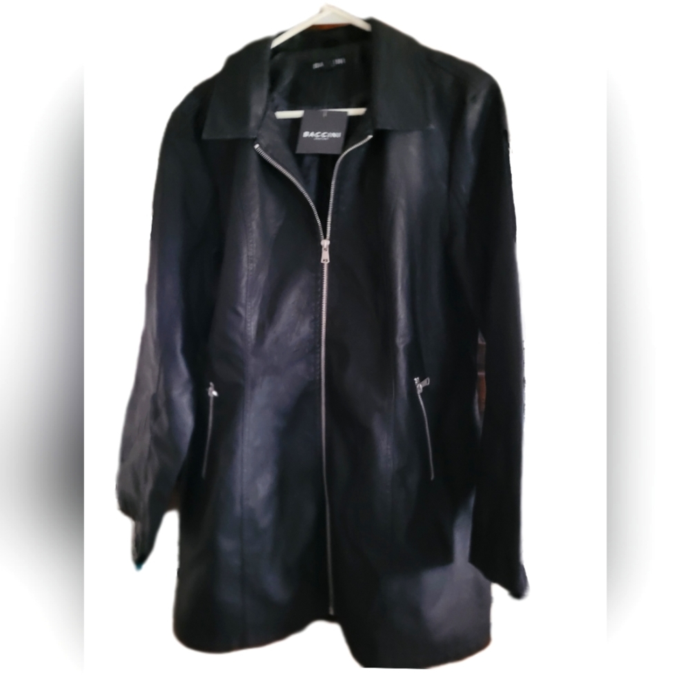 BANCCI Flax Leather Coat